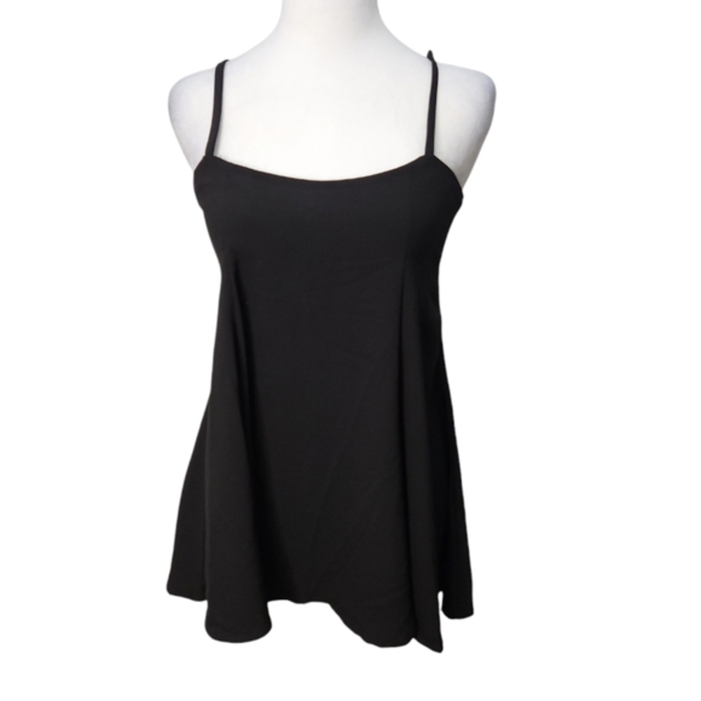 NWT Yoins Black Dressy Flare Tank Size Small